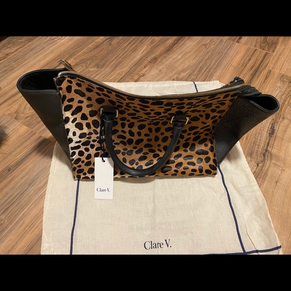 Clare V Leopard Sandrine Bag - Picture 2 of 10